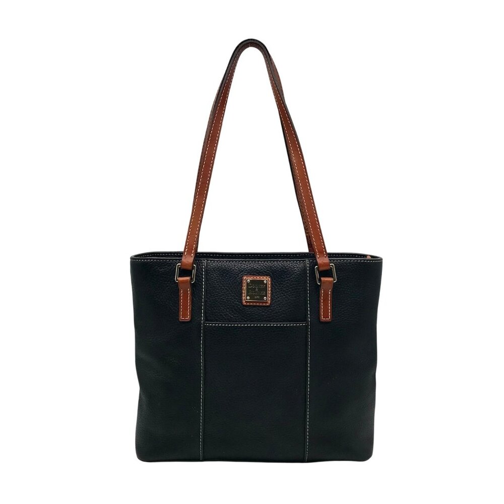 Dooney & Bourke Black Pebbled Leather Small Lexington Tote Bag
